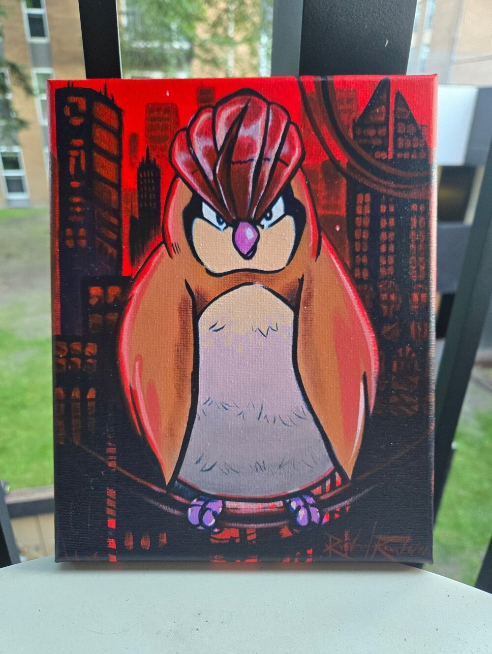 Pokemon Pidgeotto Painting 8×10 On Canvas Fan Art
